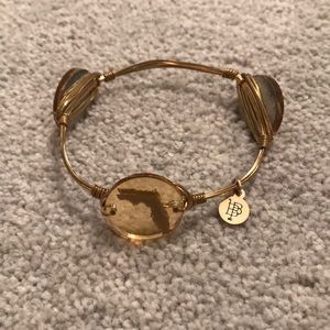 Bourbon and bowties gold acrylic Florida bangle